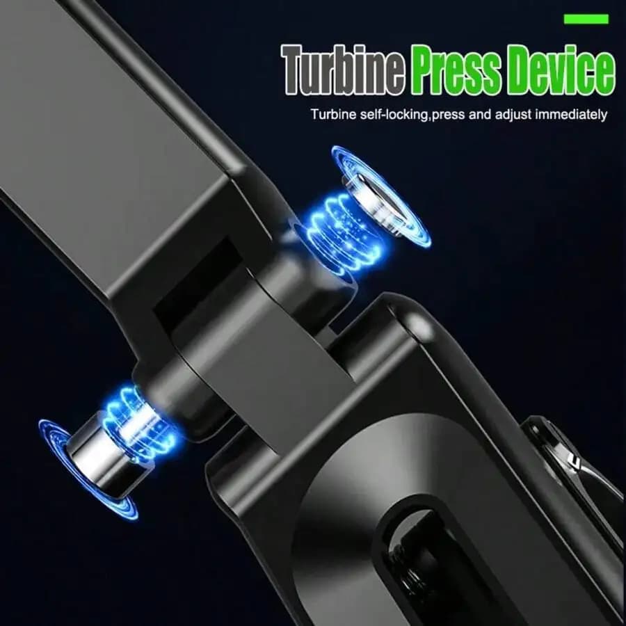 Supporto per telefono da auto 360 ° Clip Girevole e Pieghevole con Impugnatura Antiscivolo, Supporto Universale per Cruscotto