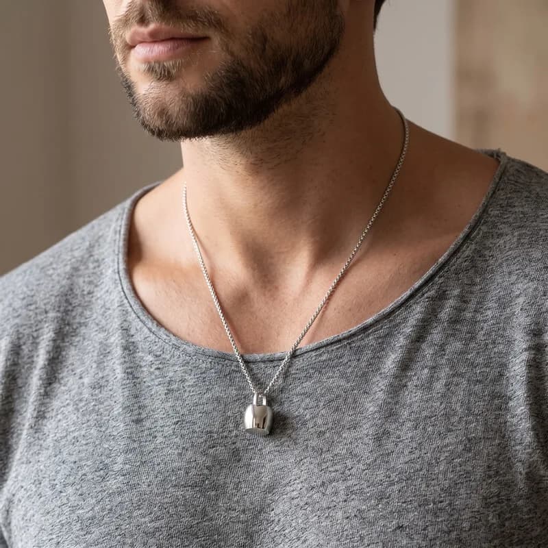 Stainless Steel Charms Weightlifter kettlebell Dumbbell Motion Tools Pendant For Jewelry With 60cm Chain Necklace