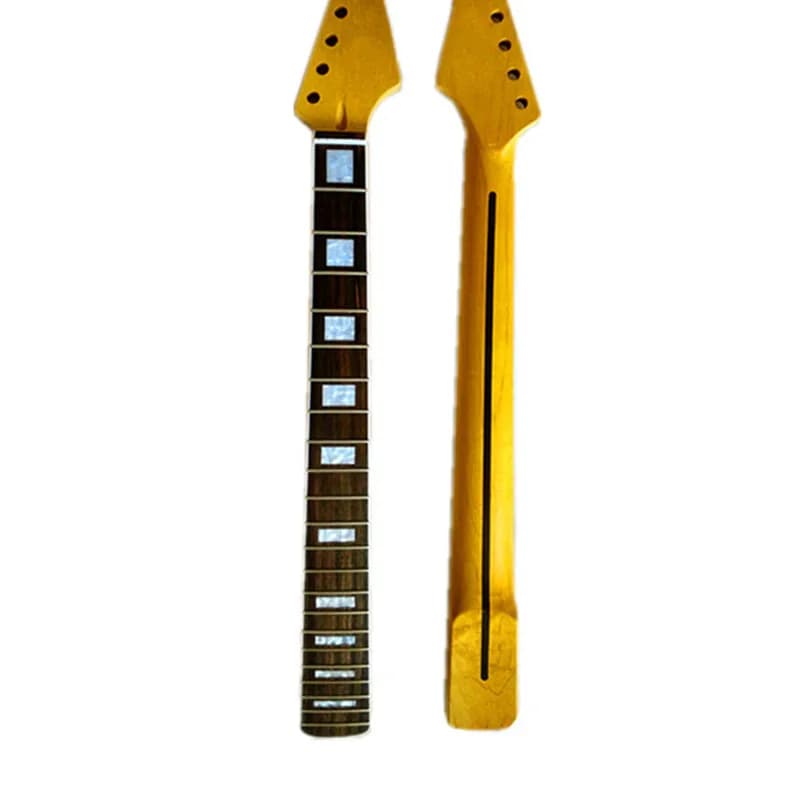 22 Frets Maple Electric Guitar Neck Rosewood Fretboard Inlay Block Glossy Paint No Paint Parts Accessories