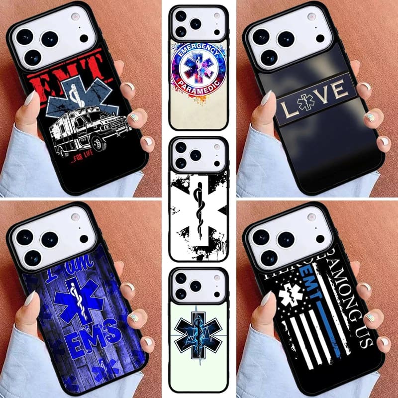 Custodia per telefono EMT EMS Medical Rescue per iPhone 16e 15 14 13 12 17 Pro Max Plus Air 17pro Cover Coque
