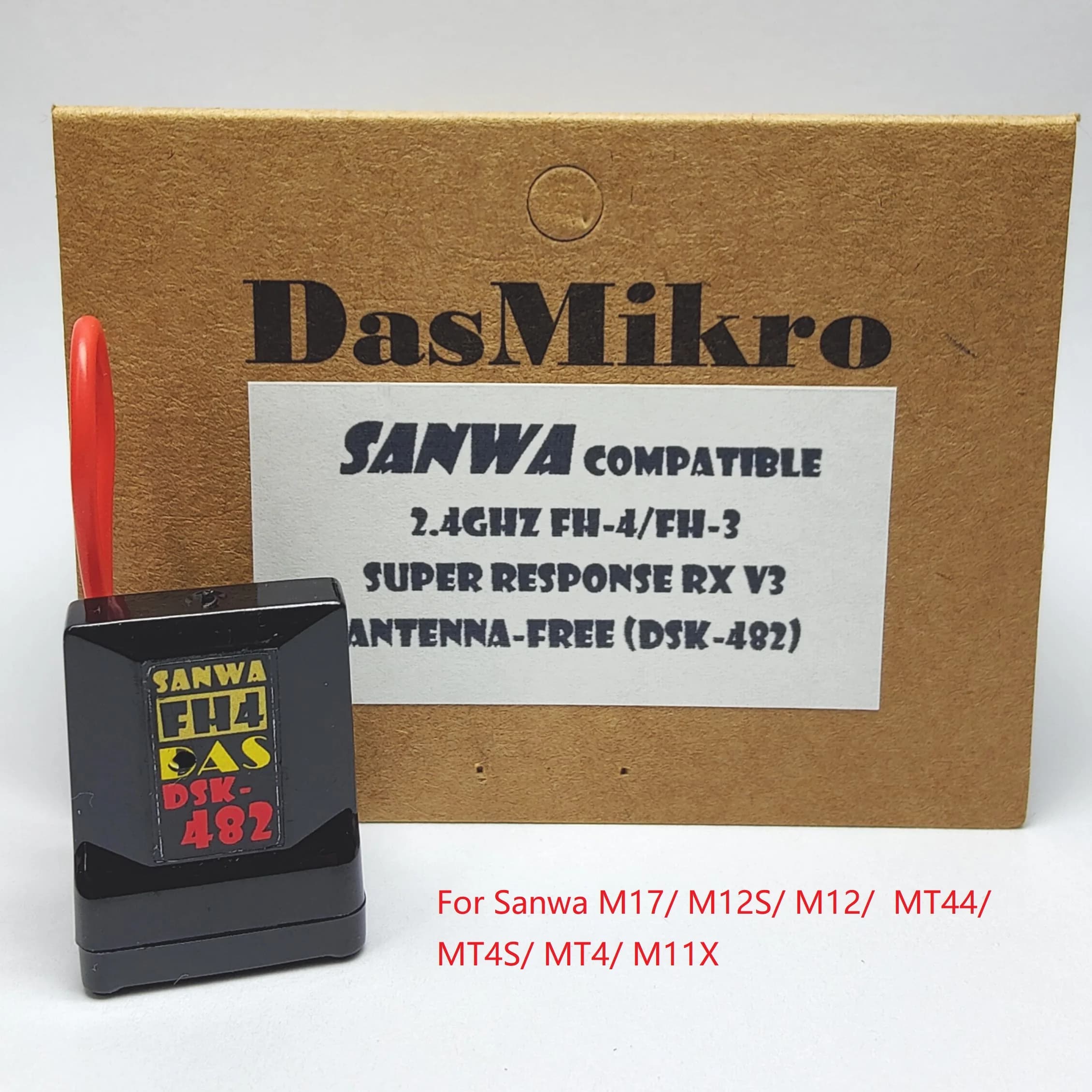DASMIKRO SANWA DSK-482N DSK-482 V3 SUPER RESPONSE ANTENNA GRATUITA 4CH RICEVITORE V3 FH-4 FH-3 PER RC RACING DSK-482N