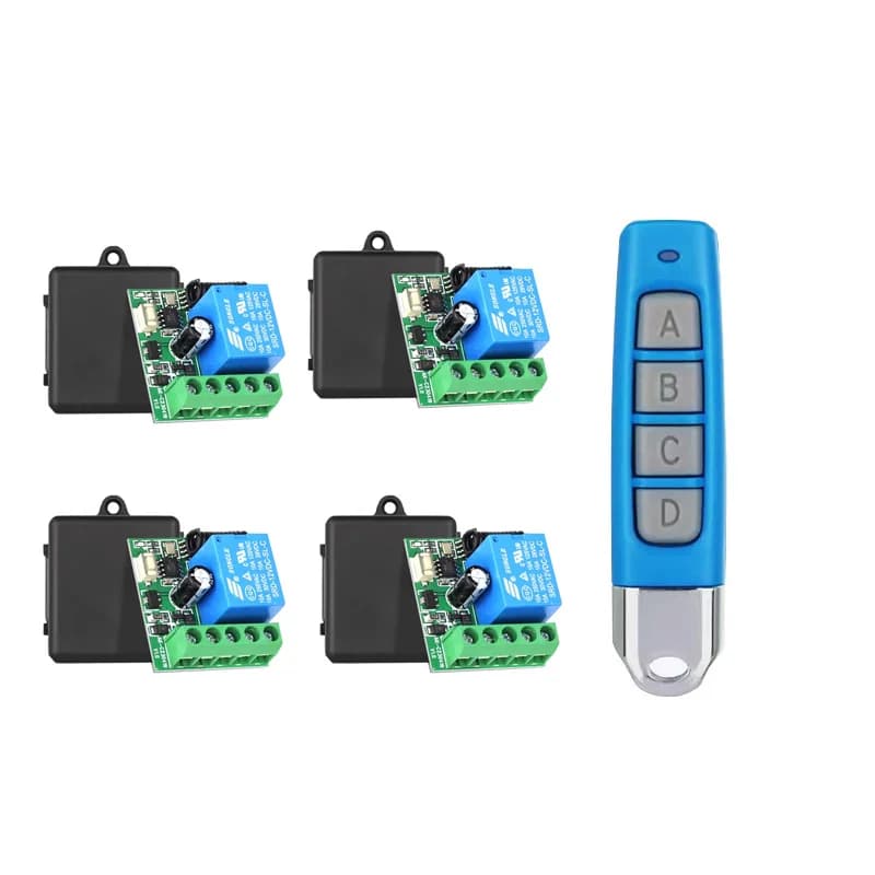 DC12V mini sistema di interruttori di telecomando senza fili ricevitore trasmettitore illuminazione campanello serratura elettrica allarme casa intelligente