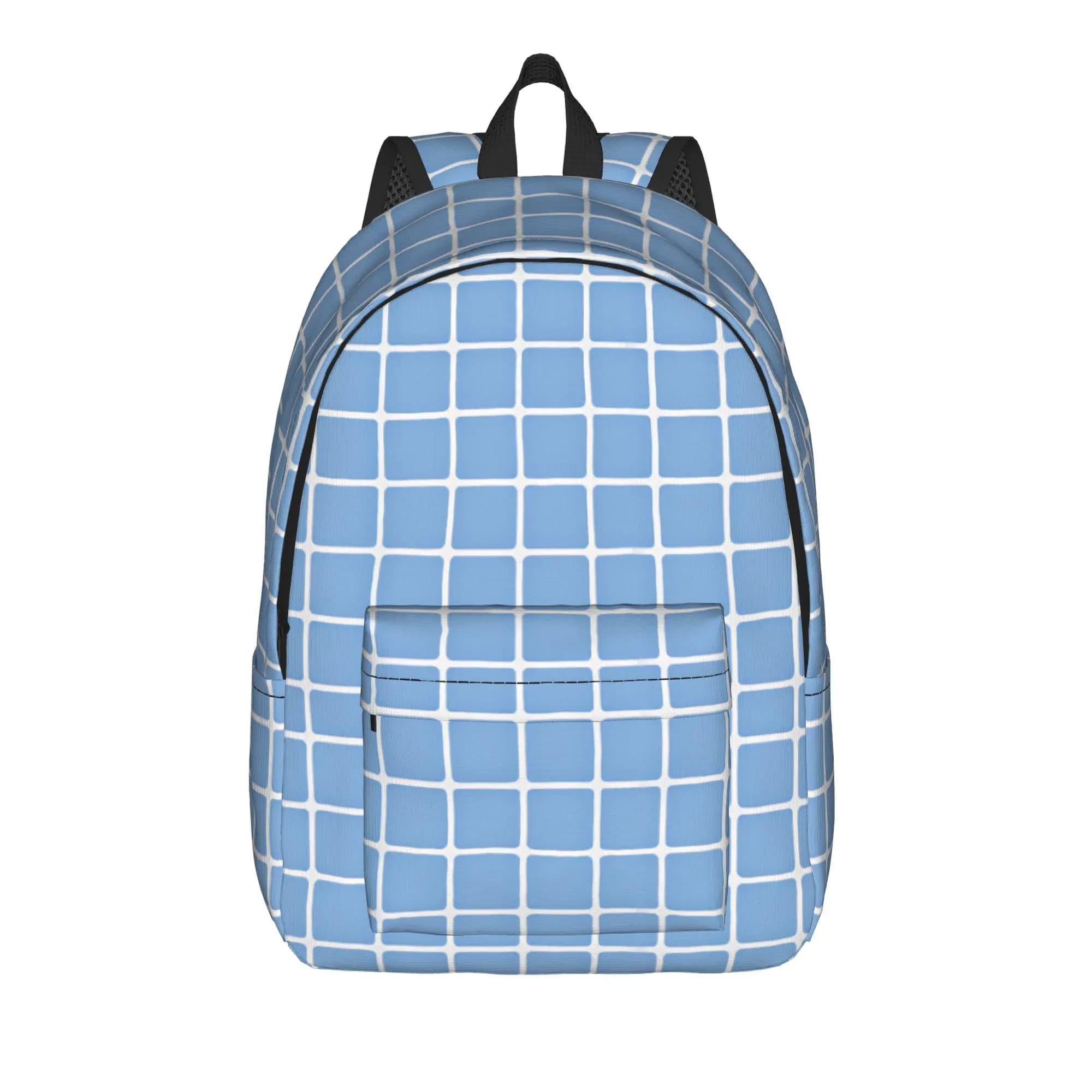 Pastel Grid Background Backpack Funny Backpacks Youth Travel Durable High School Bags Custom Rucksack