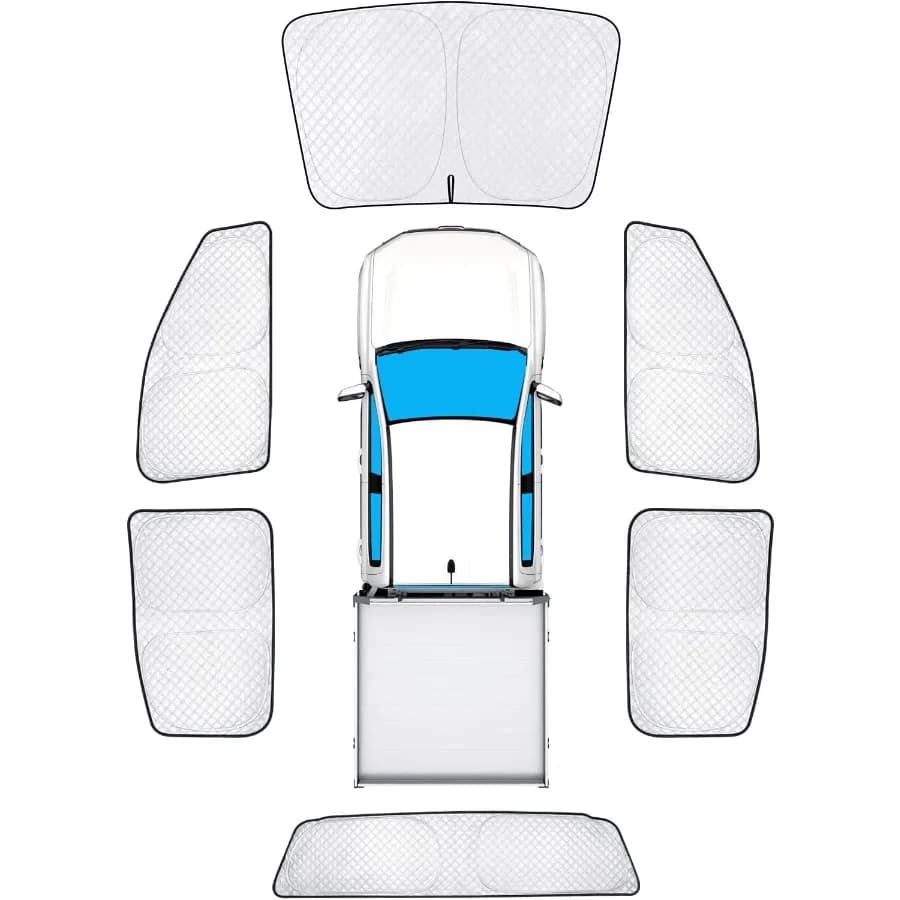 6 pezzi parasole per finestra completa personalizzato adatto per Ranger 4 accessori per porte 20192025 privacy coperture per finestre per auto parasole per parabrezza