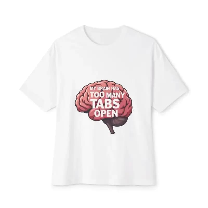 Quirky Brain Art Multitasking Strappo di umorismo per alleviare lo stress Idea divertente T-shirt