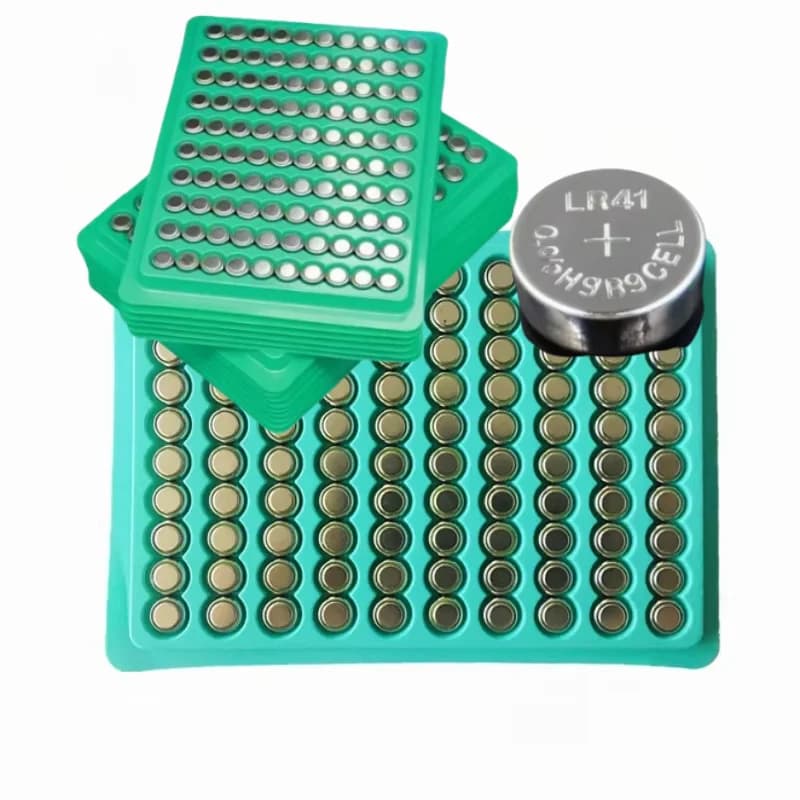 50-500 pz LR41 AG3 Batteria Alcalina a Moneta 1.55 V Batterie a Bottone SR41 192 CX41 392 L736 384 SR41SW Calcolatrici Orologio Lampada Catena