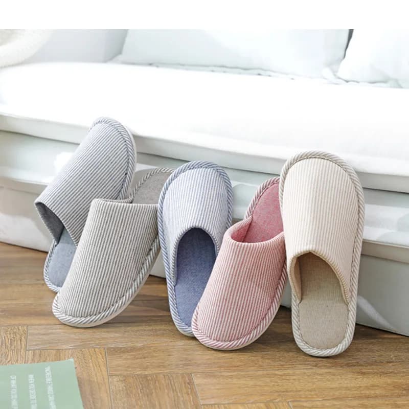 2026 new striped soft soled slippers are comfortable, lightweight, and fashionable for indoor guests, homestays, and couples