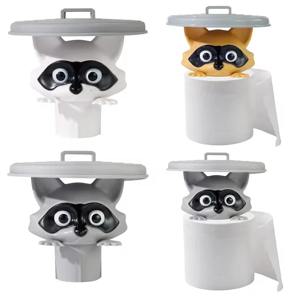 Portarotolo Carta Igienica a Forma di Animale Carino, Decorazione Giocosa per il Bagno con Coperchio a Cestino, Idea Regalo Unica, Accessorio Divertente per la Casa