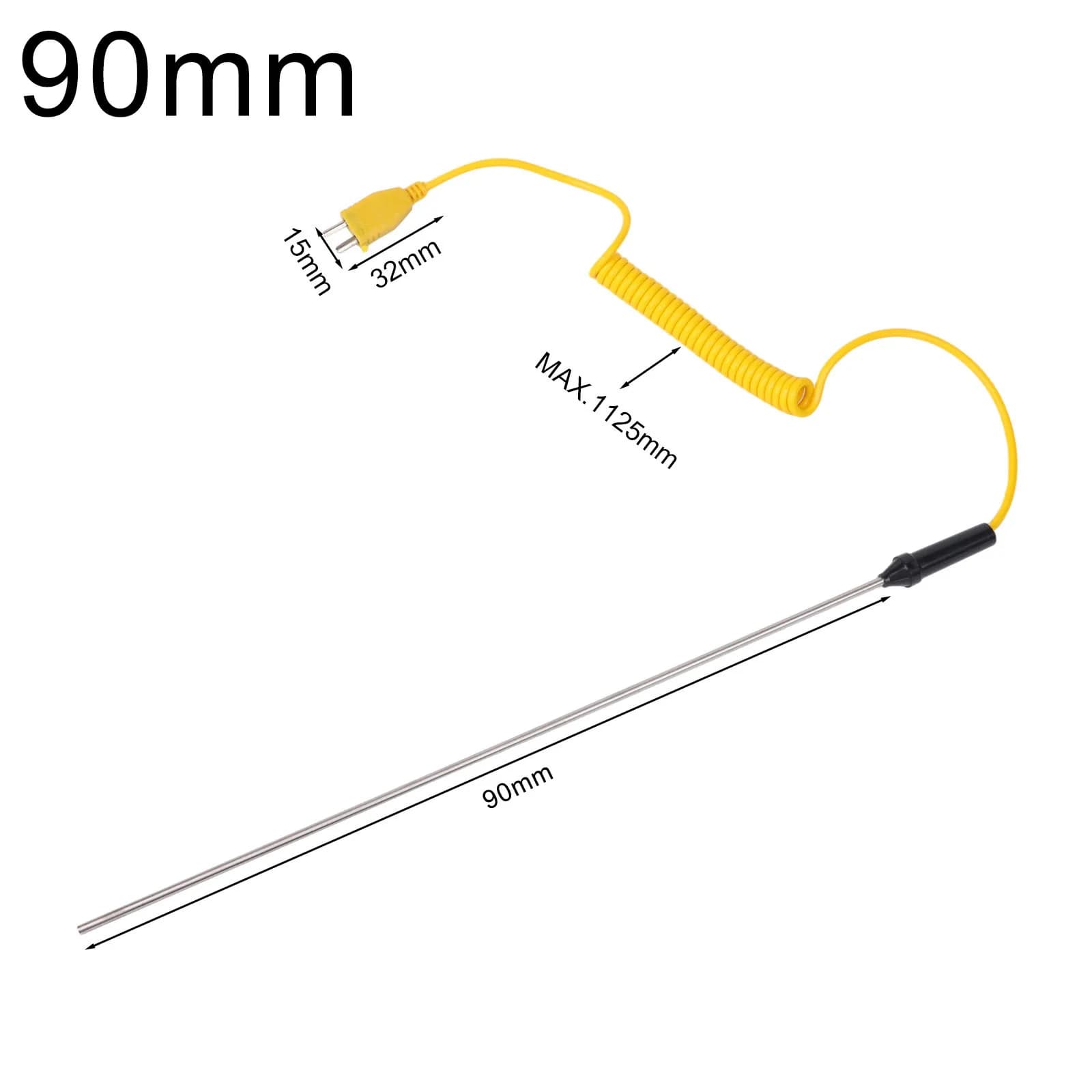 Thermocouple probe Type K for Controller, Digital Sensor for Temperature, Temperature range -50°C ° C to 1200 ° New Mint