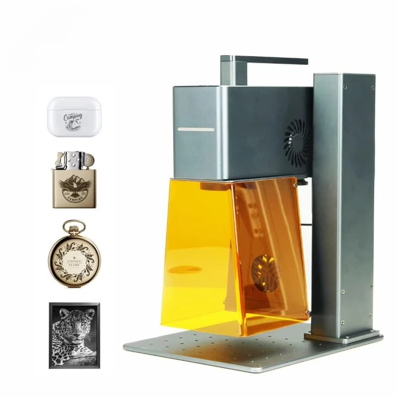 Portable Fiber Laser Marking Machine 2000 mm/s Laser Engraver Double Laser Engraver For Metal DIY Plastic Glass Wood etc.