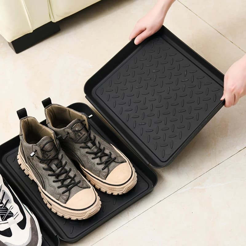 Vassoio per stivali resistente da 1/2/3 pezzi – Tappetino per ciotole per scarpe e animali domestici, scatola portaoggetti sotto il sedile, organizer per auto multifunzionale