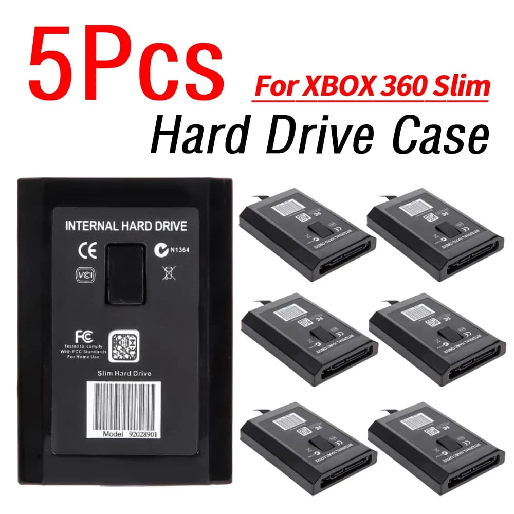 5 Pezzi Custodia Interna in Plastica per HDD da 20GB 60GB 120GB 250GB, Scatola per Disco Rigido Interno, Accessori per Giochi XBOX 360 Slim