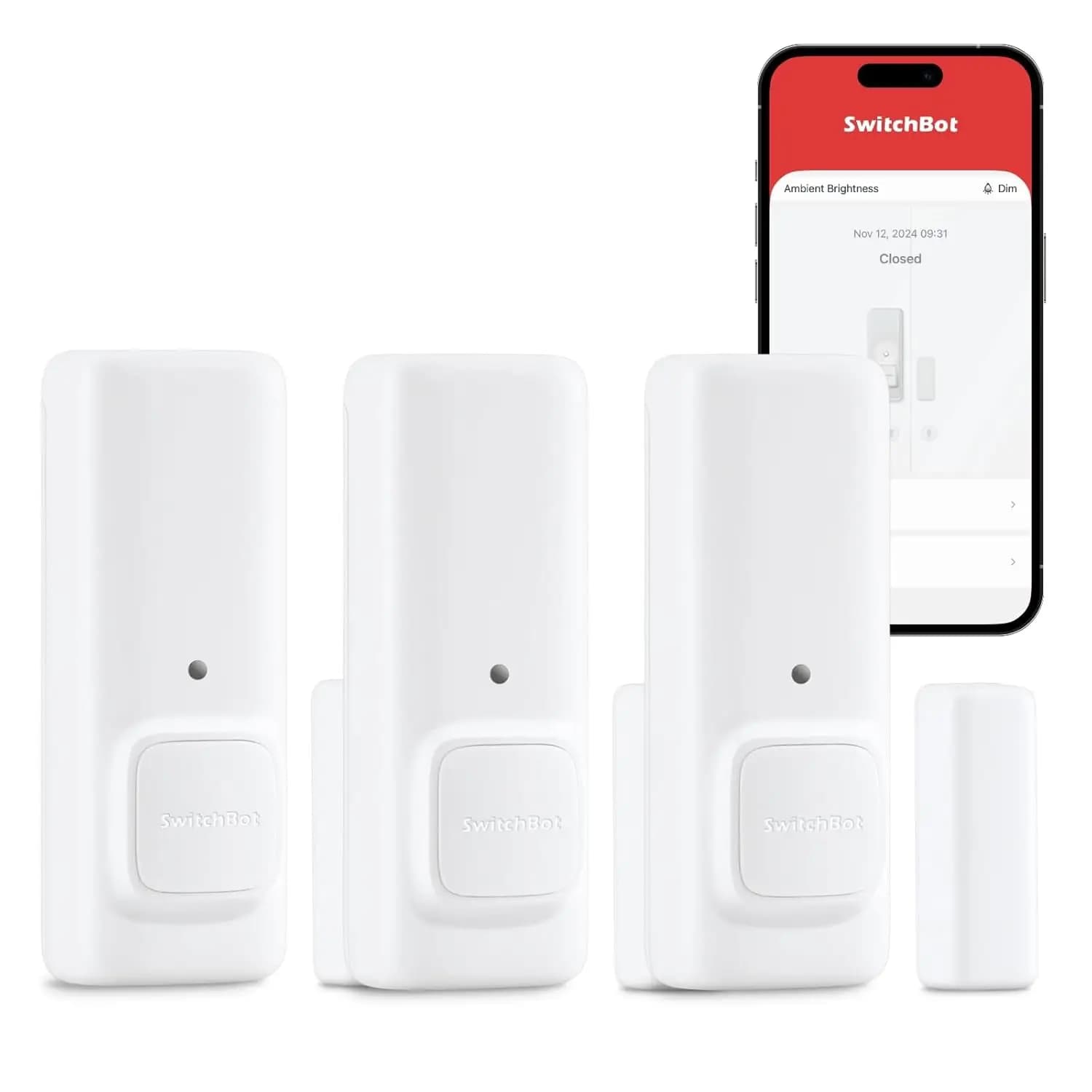 Sensore di Allarme Wireless Intelligente per Porte e Finestre con Rilevamento di Movimento, Compatibile con Alexa per la Sicurezza Domestica (Confezione da 3)
