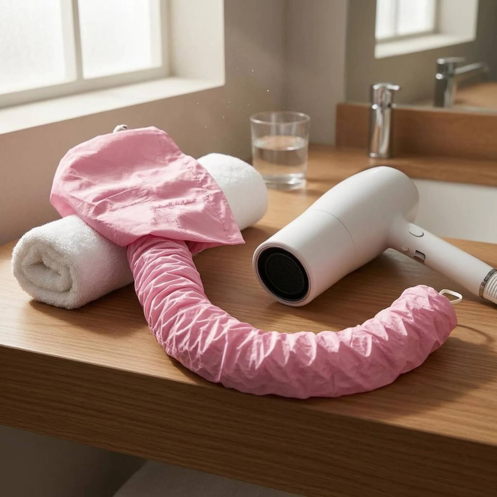 Hair Dryer Bonnet Lightweight Hood Dryer Attachment Flexible Tube Bonnet Synthetic Material Drying Cap Stitched Seams