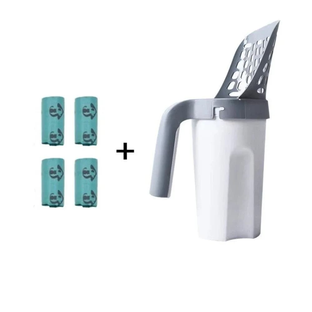 All-in-One Cat Litter Scoop Durable Detachable Cat Poop Scooper Odor Isolation Portable Pet Waste Sifter Cat Litter Box