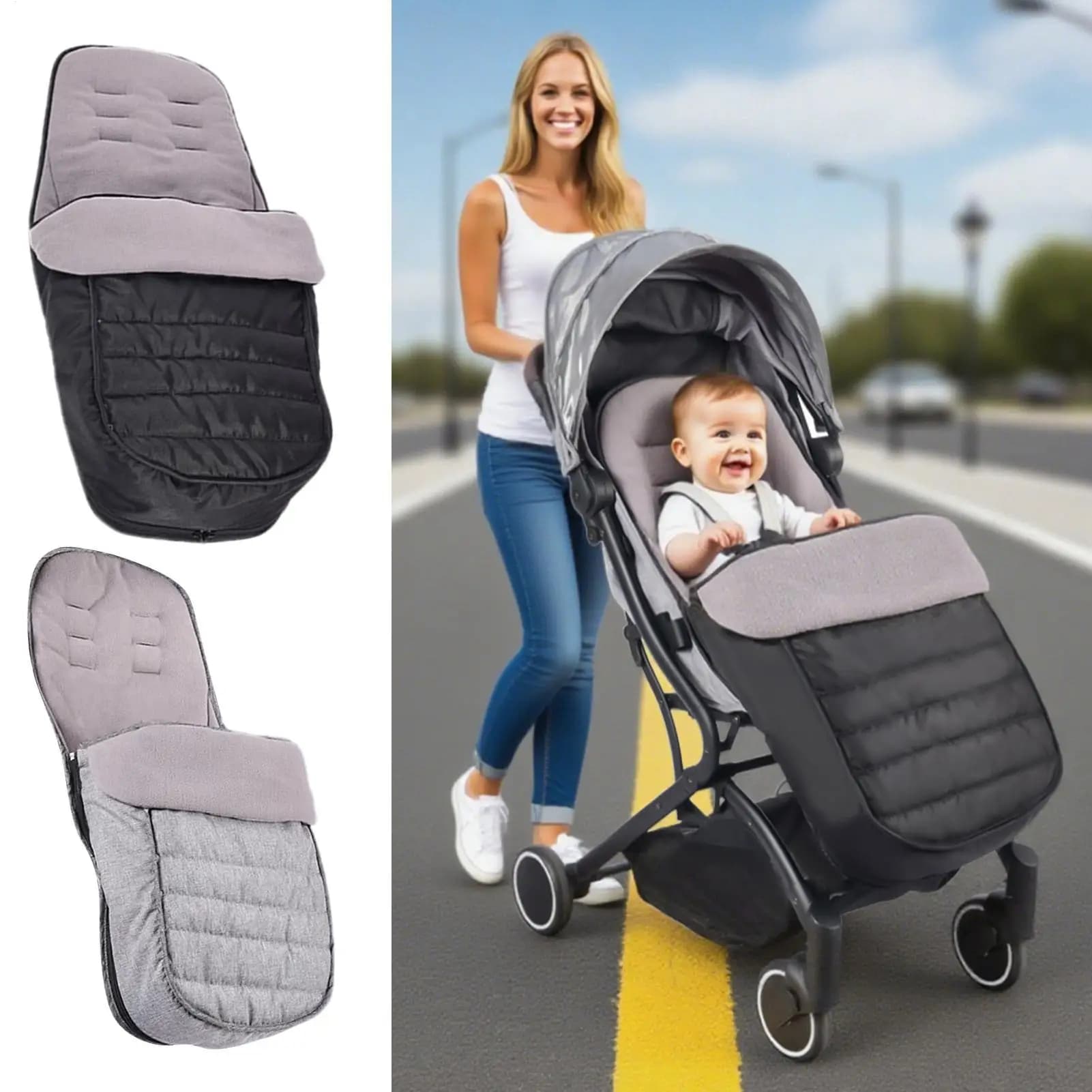 Borsa per stamina per passeggino invernale Coprigambe impermeabile e antivento per marsupio universale per carrozzine, passeggini, viaggi all'aperto