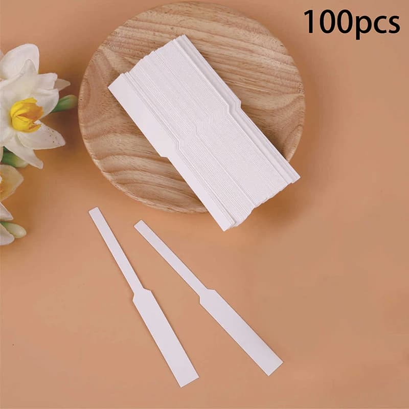100pcs Perfume Test Paper Strips Portable Fragrance Aromatherapy Paper Perfume Essential Oil Testing Strip 130*12mm