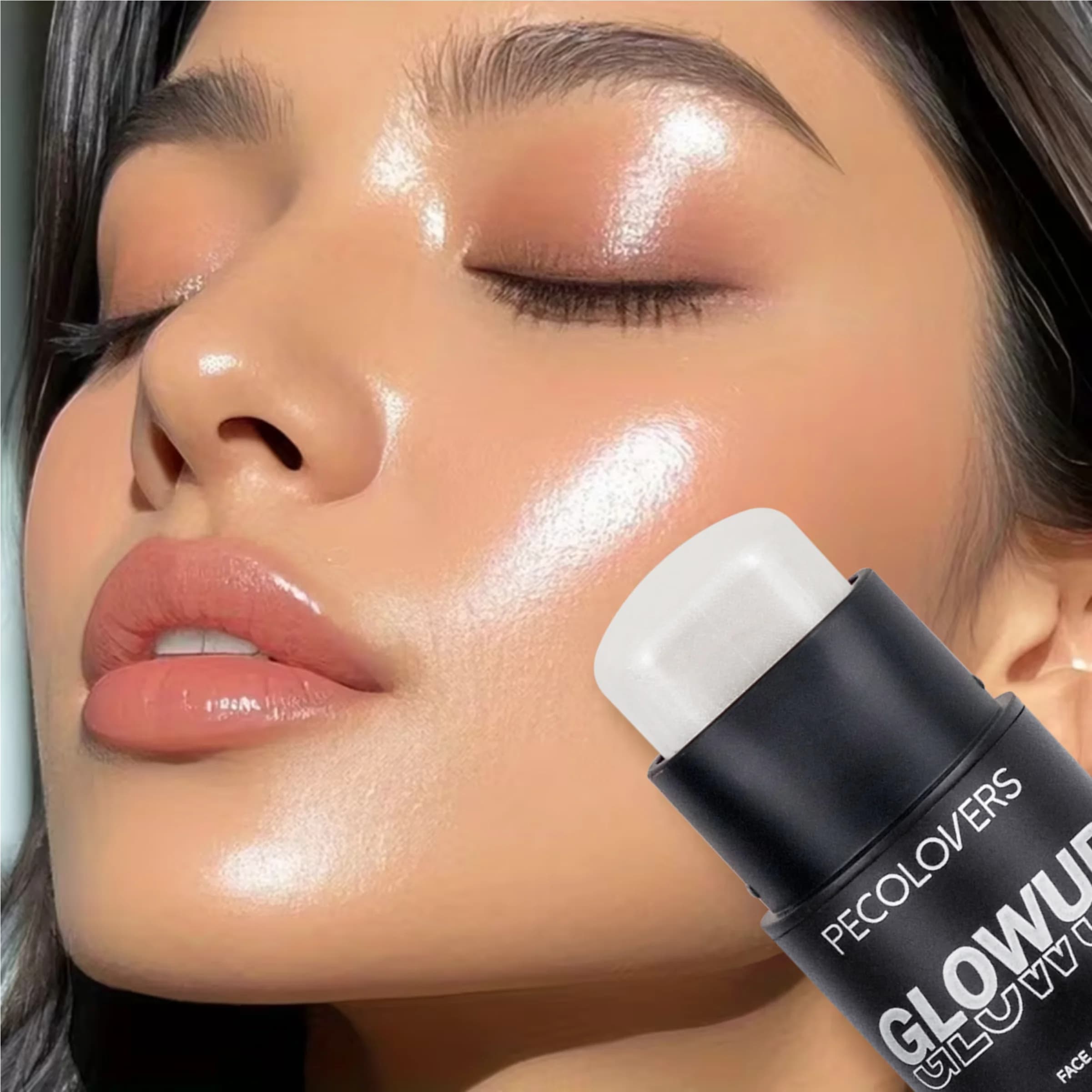 1PC Glowup Glow Highlighter Stick - Impermeabile e resistente al sudore, a lunga durata, illumina naturalmente i contorni del viso e evidenzia il trucco