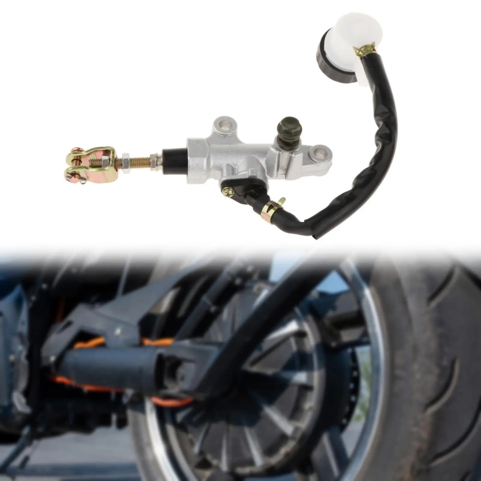 Pompa Cilindro Maestro Freno Posteriore in Metallo per Yamaha ATV YFM 350 1987-2004 Moto da Cross Go Kart