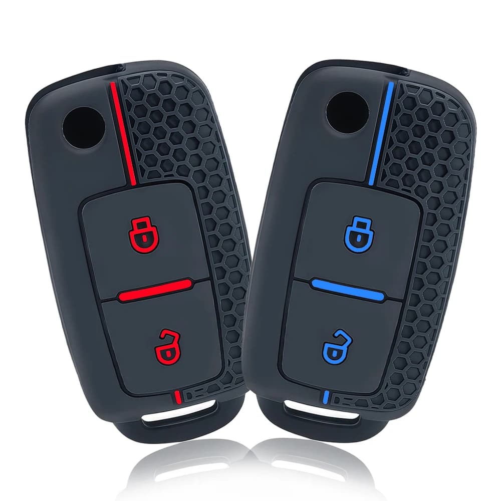 Custodia Protettiva in Silicone per Chiavi Auto VW T5 Polo Passat Volkswagen Golf 4 5 6 Caravelle Skoda Fabia Octavia Ligier JS Seat Toledo