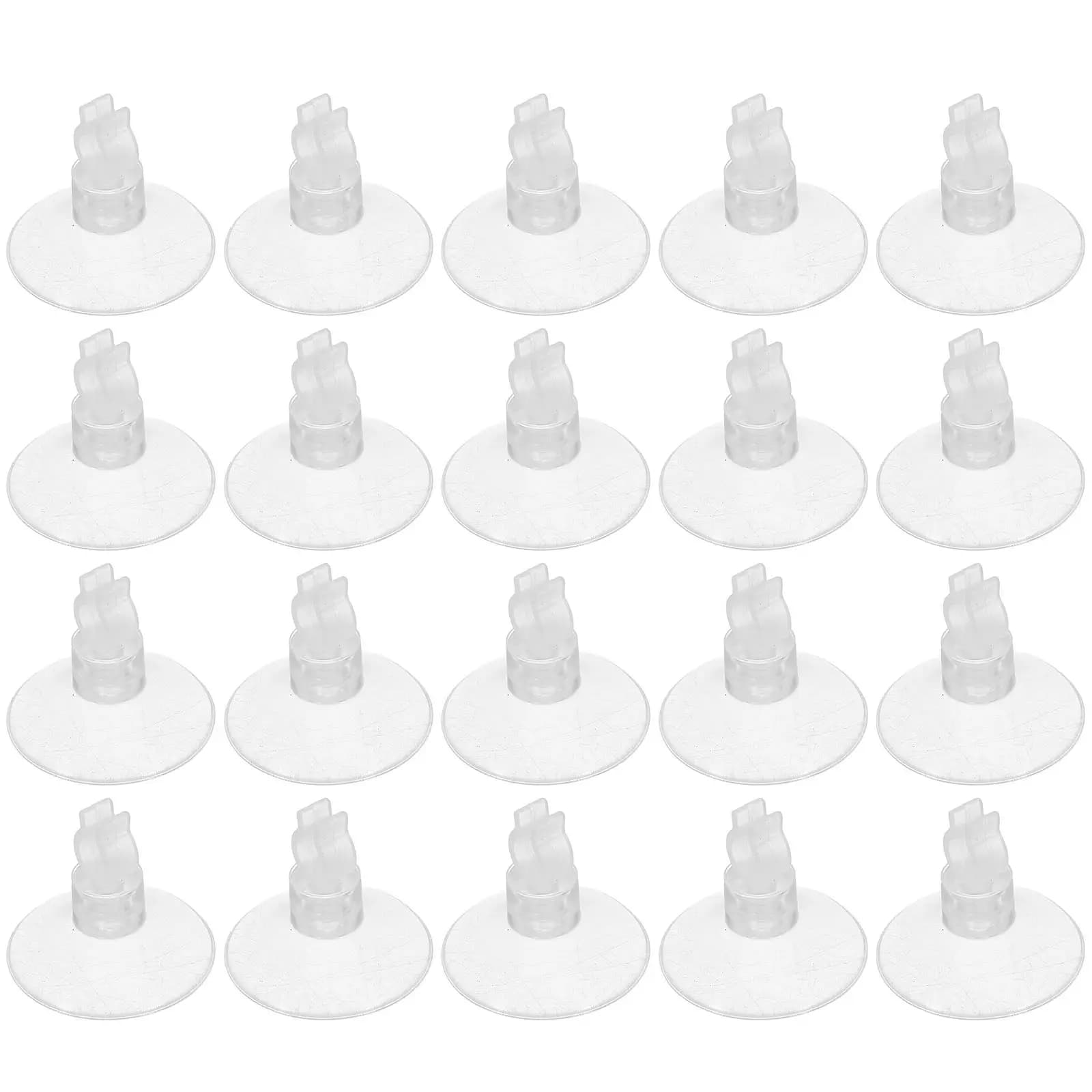 20Pcs Mini Suction Cup Light Hooks Reusable Clear Clamps for Hanging String Lights Outdoor Window Glass Tile Holiday Decor