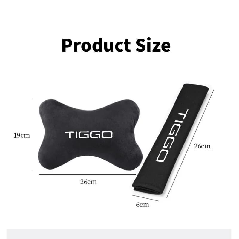 Car Seat Neck Pillow Headrest Seat Belt Protector Cover for Chery TIGGO 3 4 5 7 Pro 8Pro Max A1 A3 A5 Auto Accessories