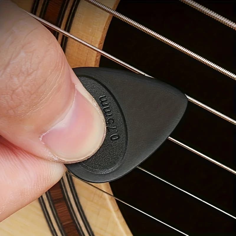 6/12 Pcs Guitar Picks with Anti-slip Grip, 0.7mm Thickness, for Acoustic Electric Guitar Bass Fingerstyle