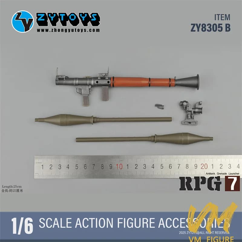 Disponibile: Accessori per Scene RPG7 1/6, Modello di Bazooka Antincohetura da 22cm con Granata a Propulsione per Action Figure da 12''