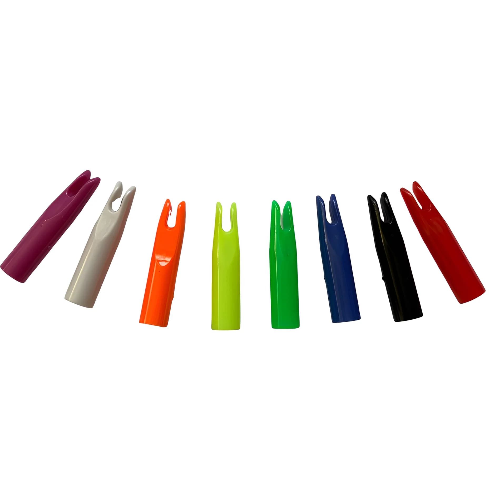 50 pz Frecce Nock Plastica ID 6 mm ID 7 mm ID 8 mm Albero Per Frecce In Fibra di vetro Freccia In Carbonio Alberi FAI DA TE Nocks di Ricambio