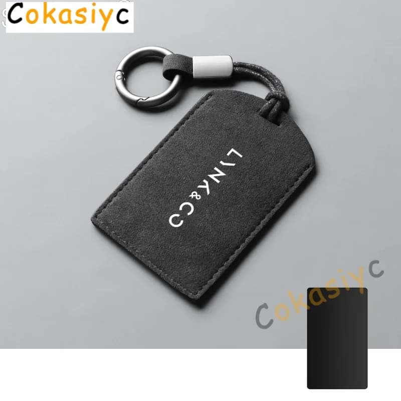 Pelle scamosciata per auto NFC Card Key Case Cover Key Bag Shell Holder Protector per Lynk&Co 03 nfc 09 05 01 06 Portachiavi Car Styling Accessori