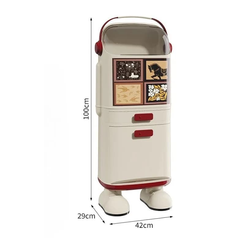 Kitchen Garbage Bin Household with Lid Double-layer Kitchen Waste Dry and Wet Separation Classification and Storage Bin