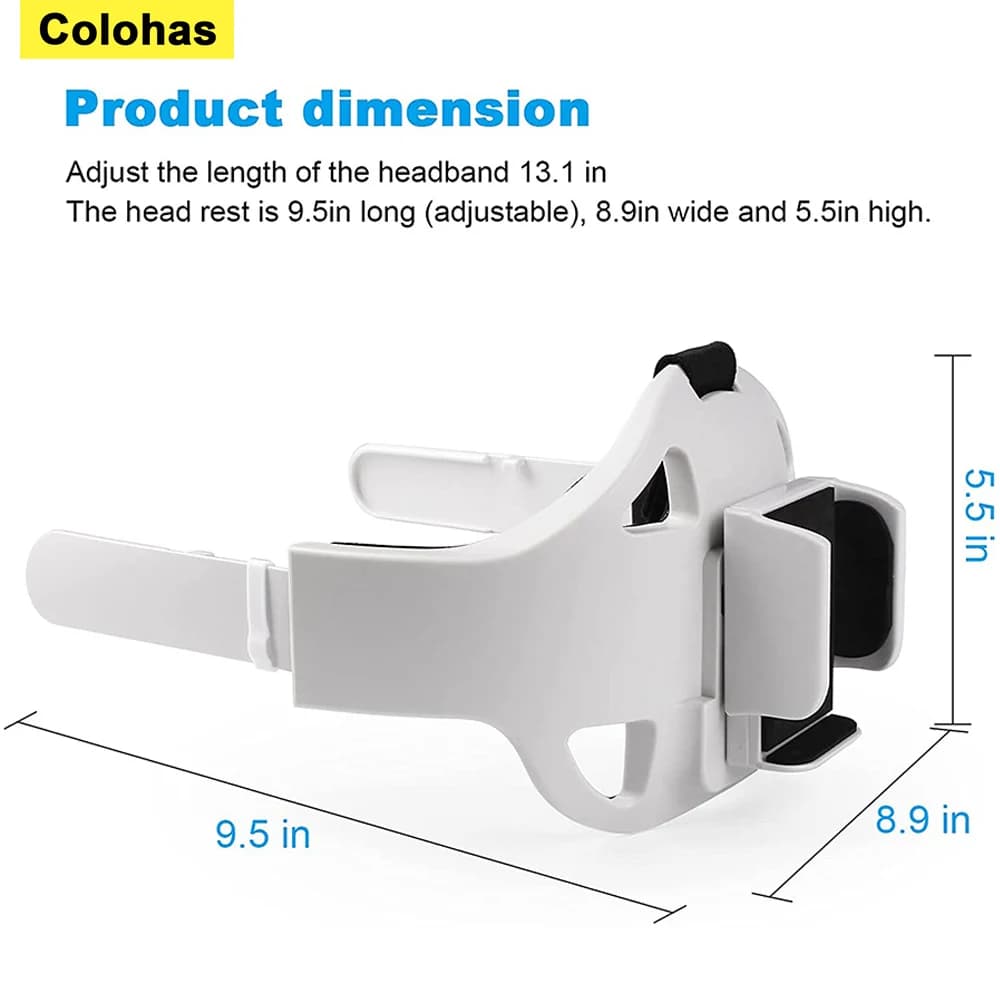 Cinturino per la testa regolabile per Oculus Quest 2, cinturino Halo con staffa di fissaggio per powerbank, fascia per la testa migliorata per accessori VR Quest 2