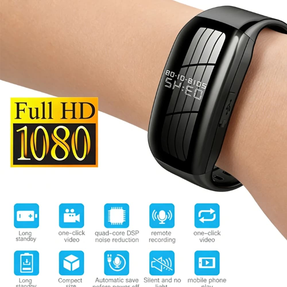 Smartwatch 2 in 1 with camera, audio/video recording, intelligent noise reduction and dictaphone function.