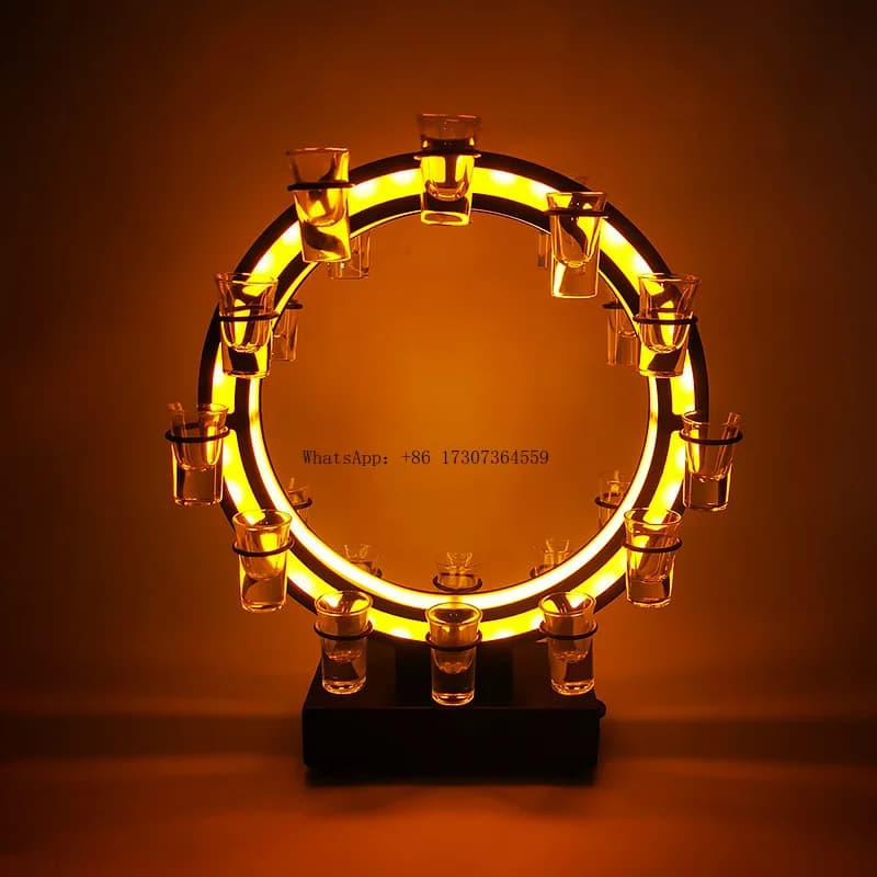 Portabicchiere da vino luminoso a LED bar KTV bicchiere da cocktail tazza da proiettile una bevanda tazza ruota panoramica luminosa creativa