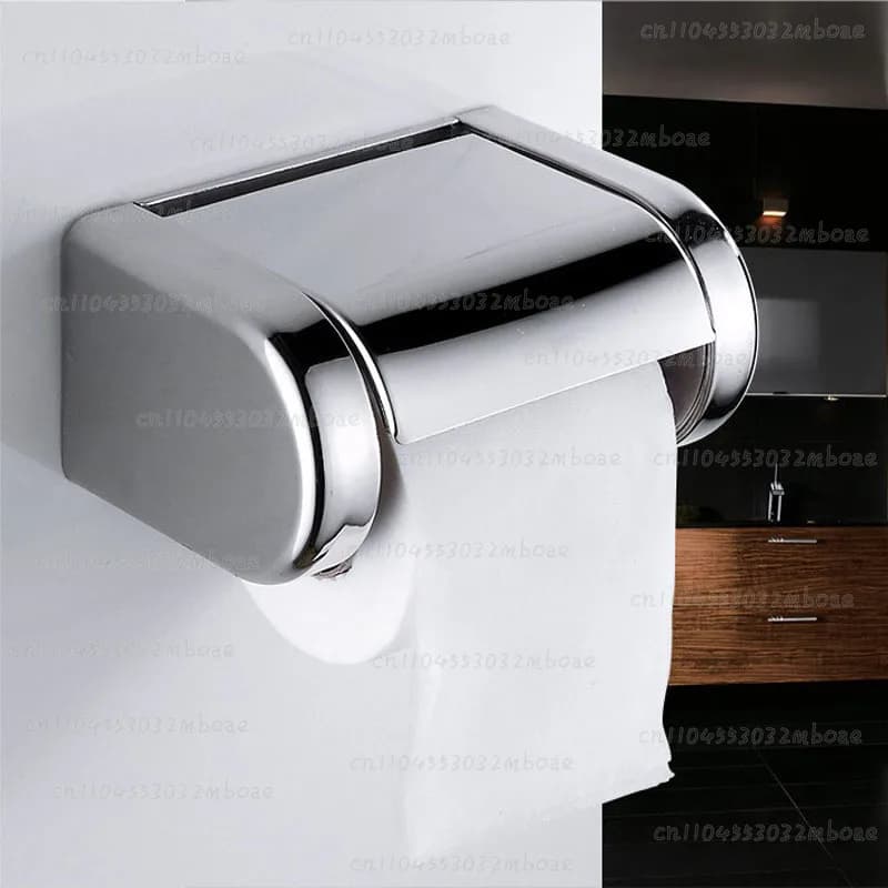 Portasciugamani Impermeabile, Scatola Quadrata per WC, Portarotolo Carta Igienica, Supporto per Tubo in Acciaio Inox 304 per Bagno