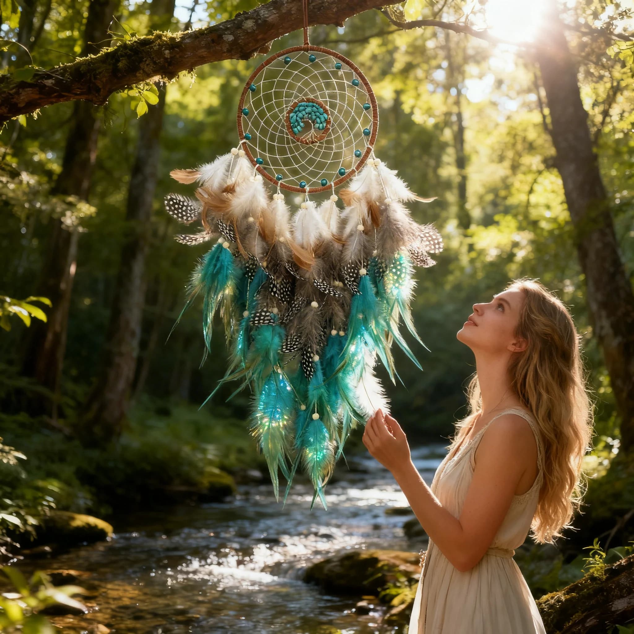 Dreamcatcher Wind Chime Decorations: Classic, Original Home Decor for the Living Room and Bedroom Unisex Holiday Gifts Presents
