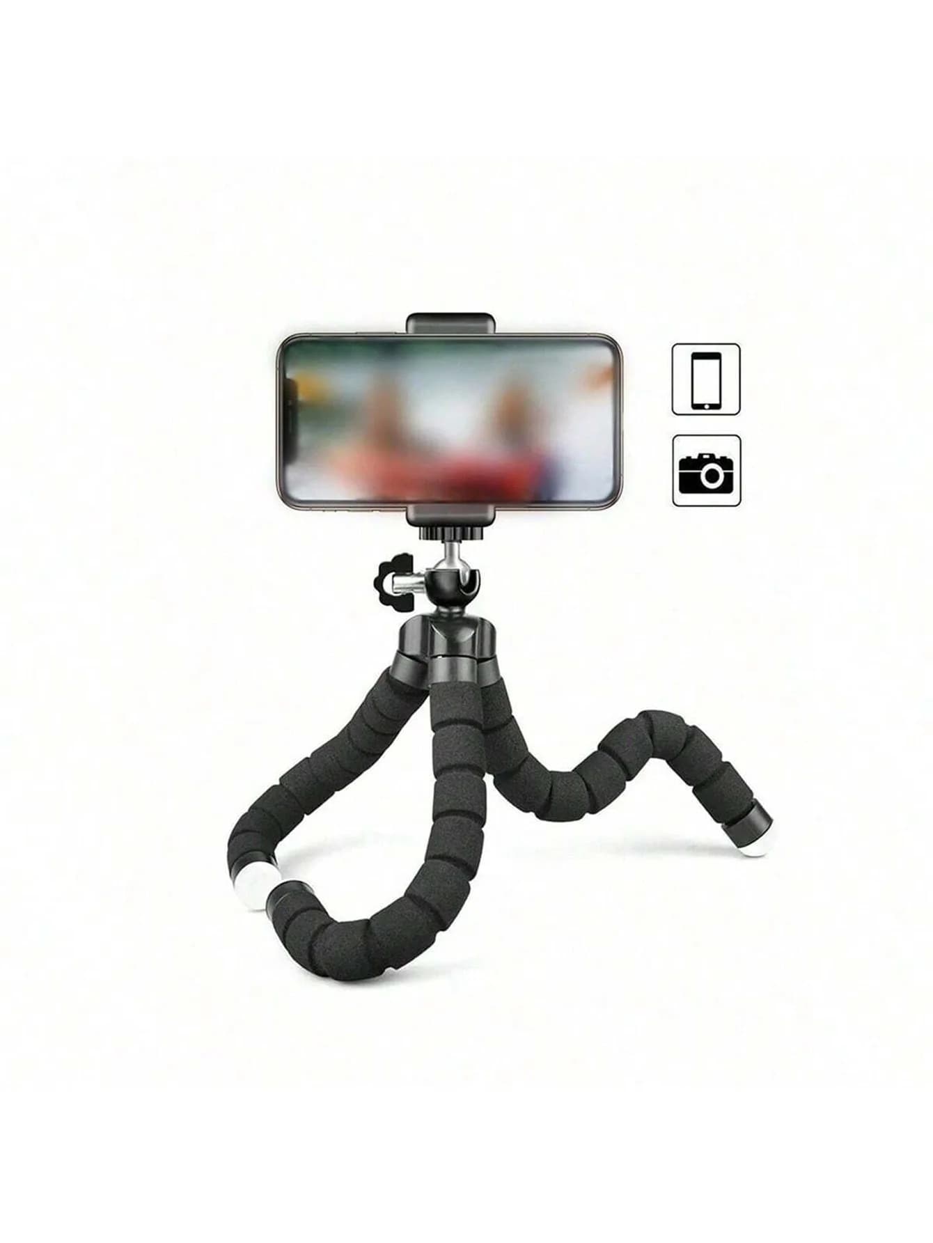 1Pc Treppiede portatile Supporto per telefono Streaming live Selfie Multifunzionale Versatile Esterno Universale per tutti i modelli Pieghevole in altezza Regolabile Stabile Strumento antiscivolo