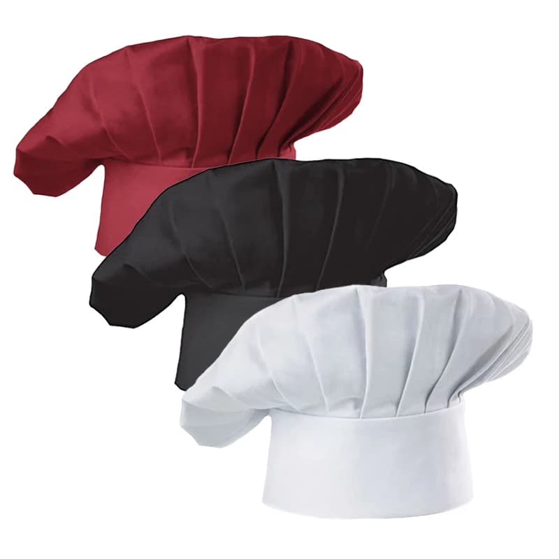 3 pezzi di altezza22 cm cappello da cuoco bianco cappello da cuoco servizio di ristorazione cucina berretto da lavoro hotel ristorante mensa panetteria panetteria berretto da cucina per la casa