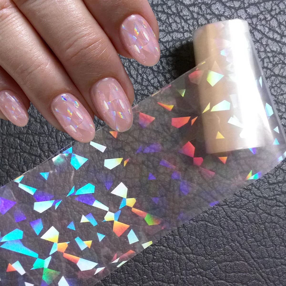100x4 cm adesivi per unghie olografici fai da te laser effetto vetro rotto fogli di trasferimento per nail art decalcomanie per manicure per design creativo