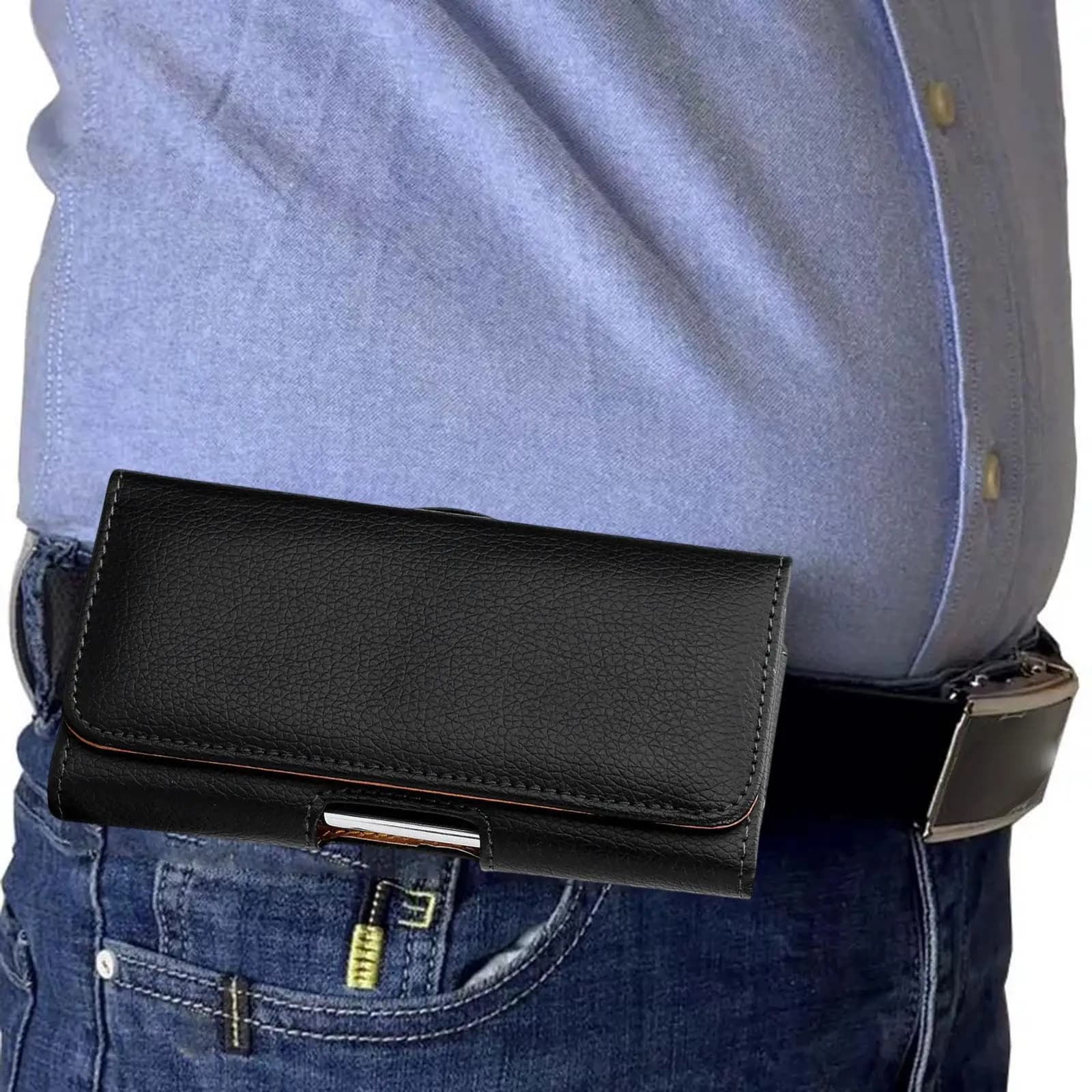 Men Phone Waist Bag Phone Pouch Casual Purse Hands Free Fanny Pack Belt Clip Holster for Running Travel Camping Outdoor Business
