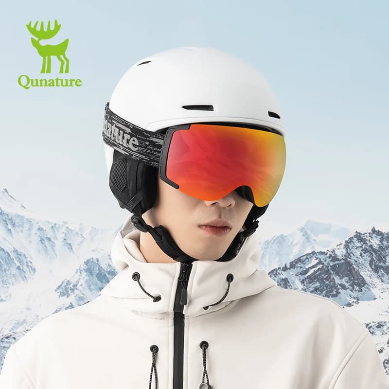 Qunature Doppi occhiali da sci antiappannamento possono indossare occhiali miopia Lenti antiriflesso anti-collisione Sport all'aria aperta Snowboard Sci
