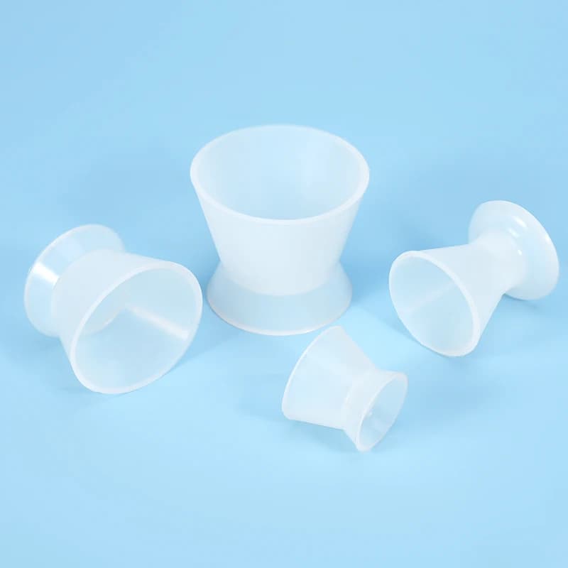 Set di 4 Ciotole in Silicone Morbido per Miscelazione Dentale, Tazze in Gomma Medica, Ciotole per Gesso, Strumenti per Sbiancamento Dentale e Laboratorio Odontoiatrico
