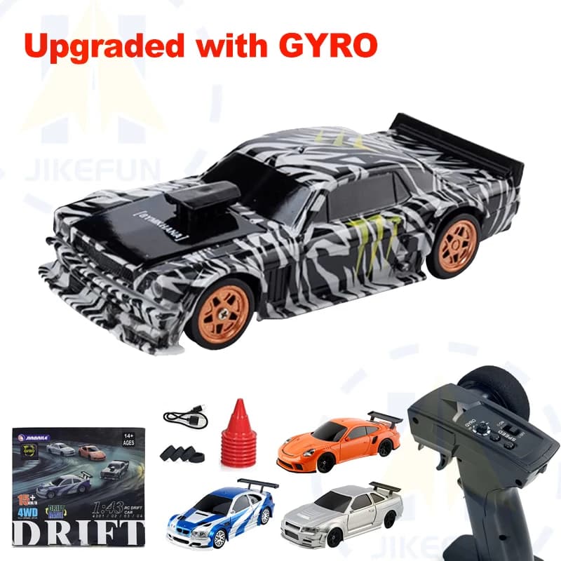 Giroscopio aggiornato 1/43 RC Drifting Car Racing RTR 4WD Modello radiocomandato ad alta velocità 2.4G Drift Race Vehicle Mini regali