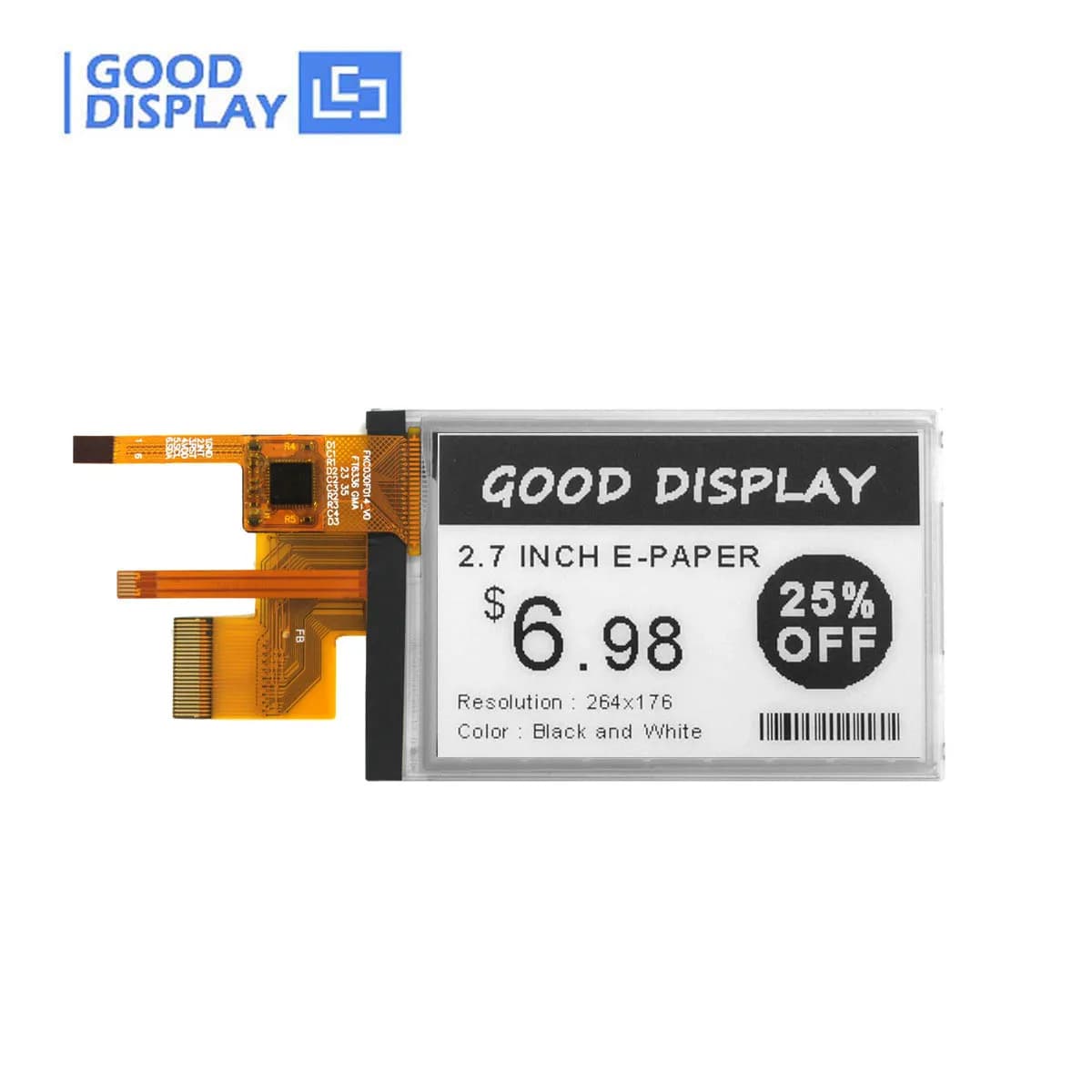 E-Ink Paper Front-Light Touch Display e-Paper 2.7" for Raspberry Pi Eink Display Module HAT Starter Kit GDEY027T91- ♪