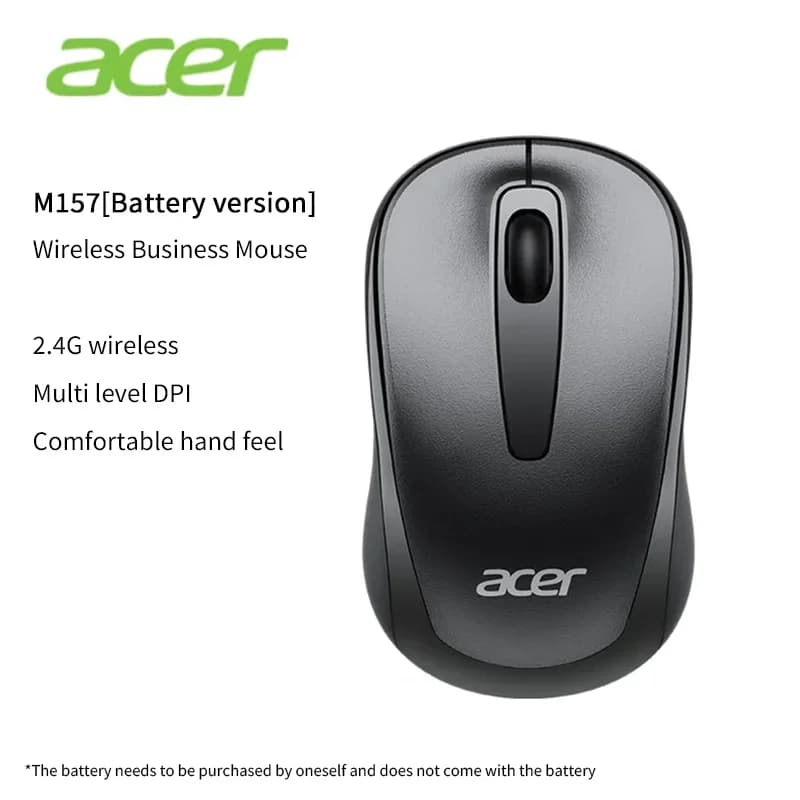 Mouse silenzioso per ufficio aziendale portatile ottico senza fili Acer 2.4Ghz adatto per computer portatile notebook PC giochi Esports