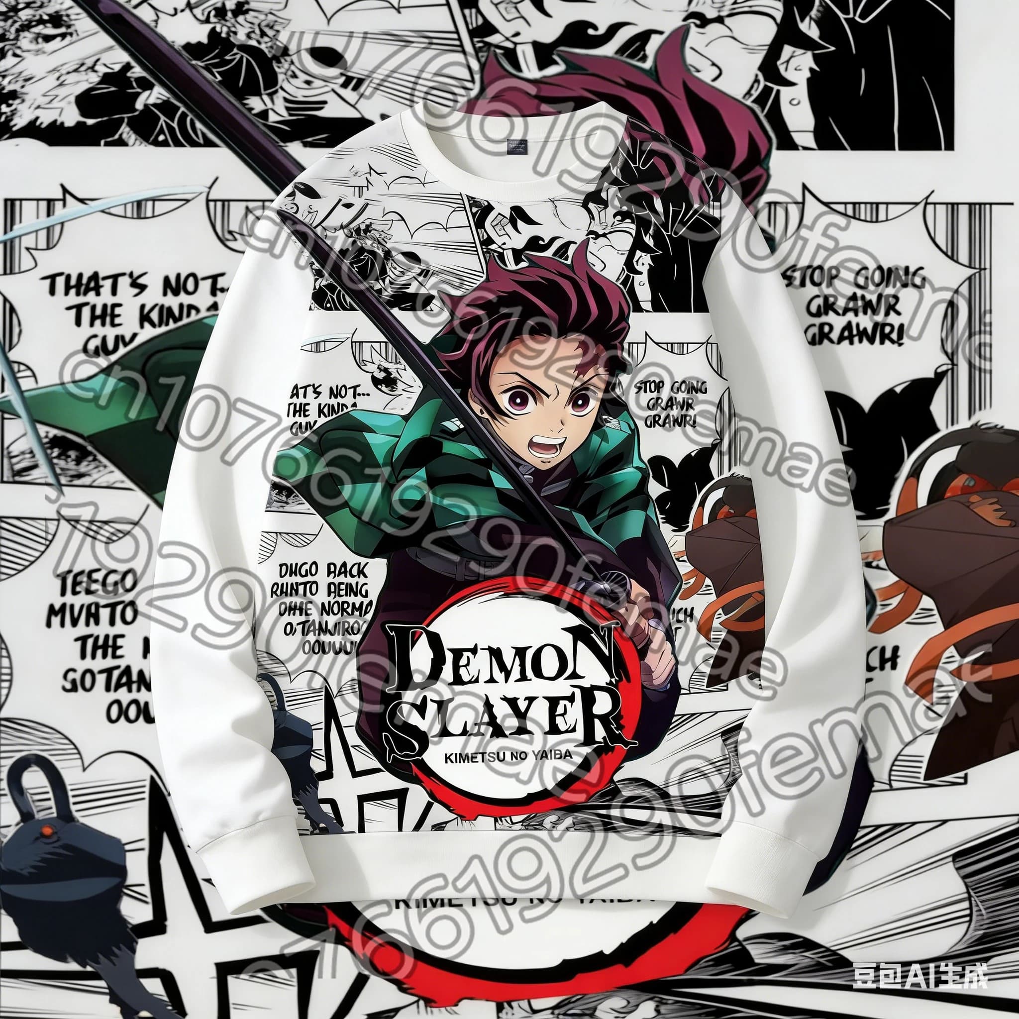 Stile anime alla moda, Demon Slayer 2026 Nuova felpa girocollo, bambini unisex, primavera autunno inverno casa viaggio capispalla Top