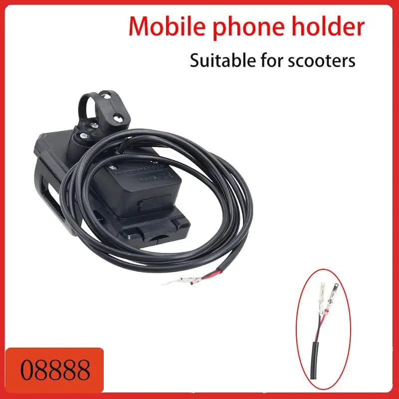Supporto per telefono cellulare con caricatore USB da manubrio per bici elettriche e moto elettriche