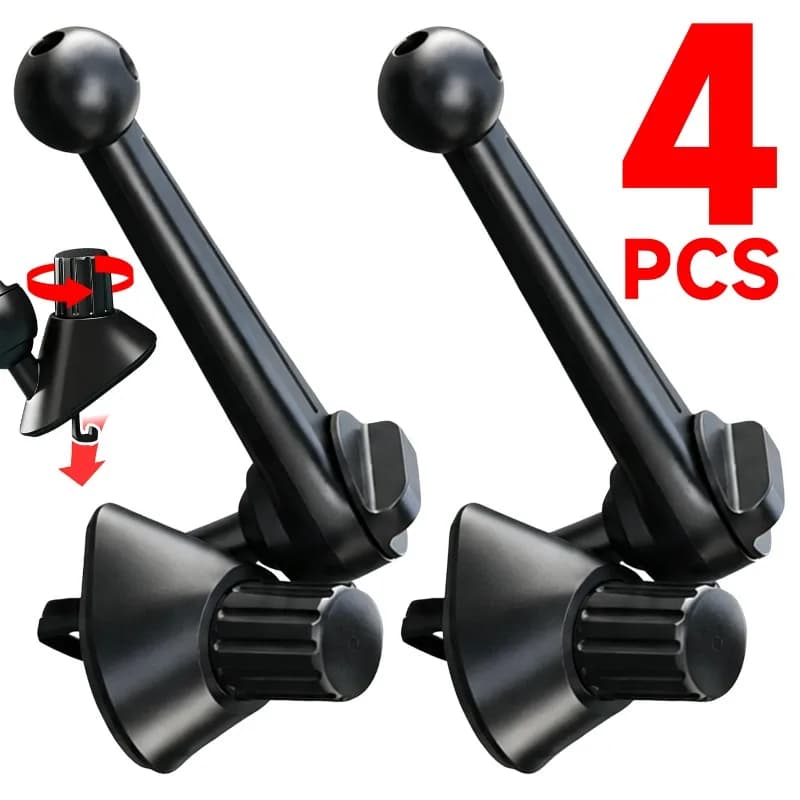 17mm Ball Head Car Air Vent Phone Holder Base Adjustable Side Window Air Outlet Hook Type Stand Navigation Bracket Accessories