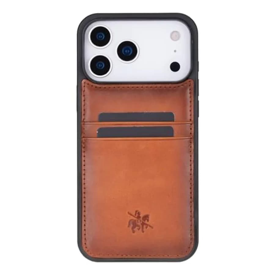 Capri Handcrafted Full Grain Leather Case for iPhone 17 Pro Max 6.9",Card Holder, Slim Fit, RFID Blocking, Camera Protection, D