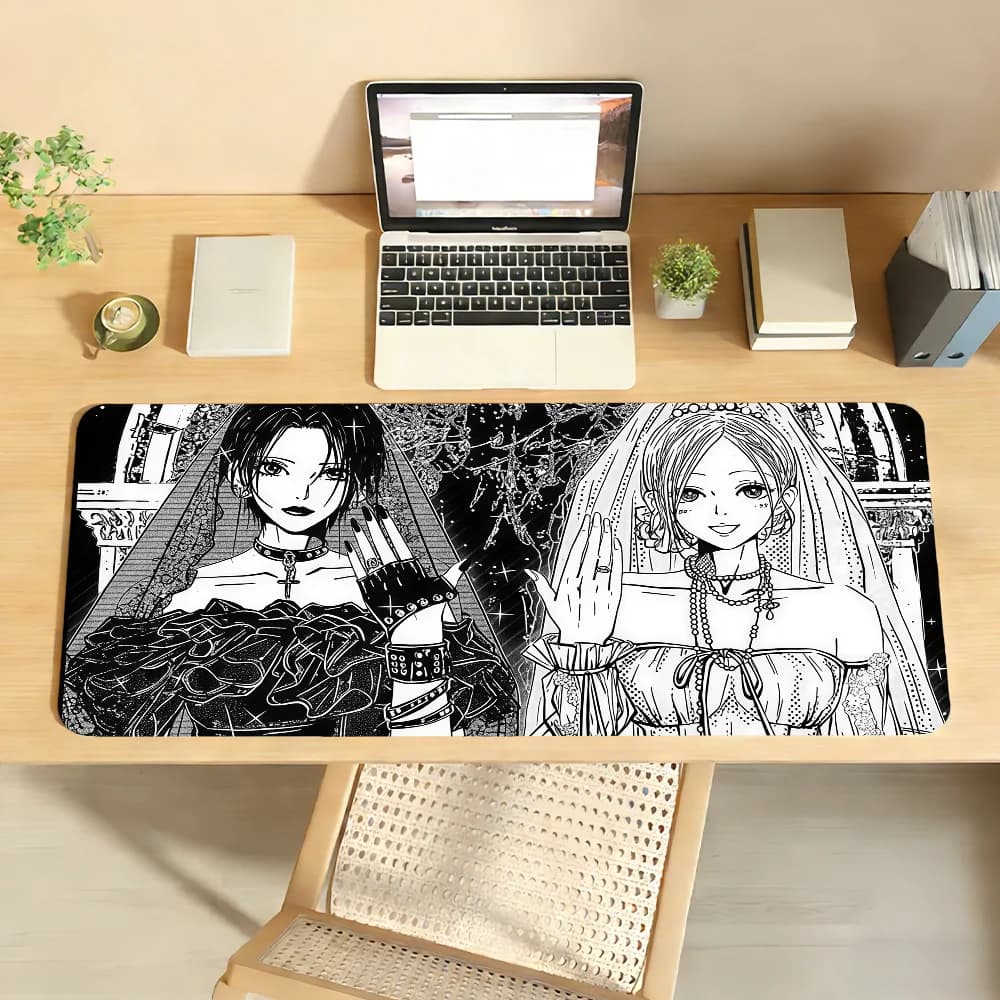 Tappetino per mouse Comic NANA, antiscivolo, con bordo bloccabile, per PC, laptop, accessori per ufficio, tastiera in gomma, tappeto XXL per giochi